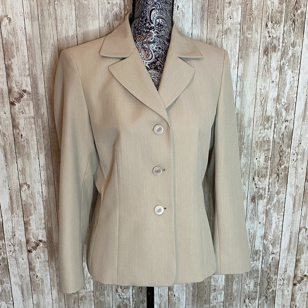 Women's Tan Jones Wear Suit Jacket size 10